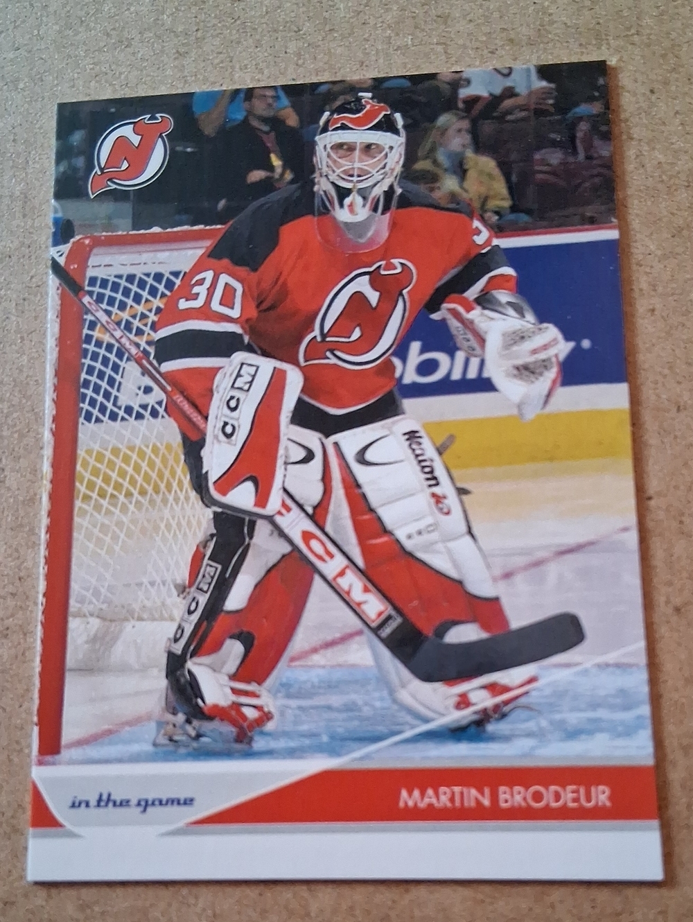 New Jersey Devils Martin Brodeur Hockey Card - Red, Black, White
